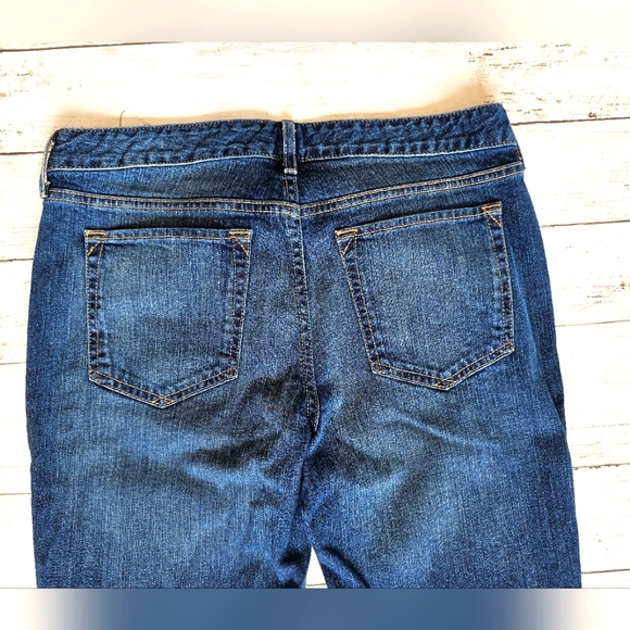 Eddie Bauer Dark Blue Denim Jeans Straight Fit Bootcut Size 8 Great condition - Picture 7 of 8